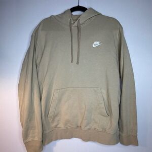 Nike Mens Sportswear Club Fleece Pullover Hoodie Khaki Tan Large BV2654-247